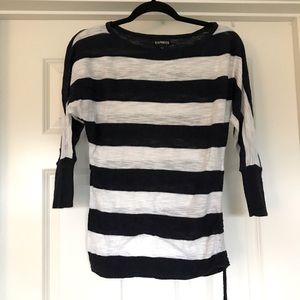 Express Striped Top with Side Tie